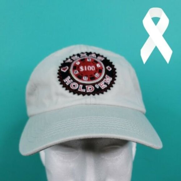 No Limit Texas Hold ‘Em Grey Baseball Cap Hat Hook and Loop Strap - Picture 1 of 7